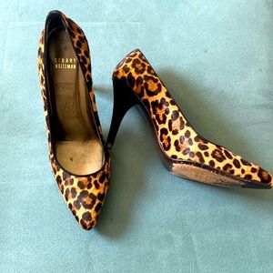 STUART WEITZMAN leopard heels size 7